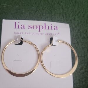 Lia Sophia Classic Gold Hoop Earrings